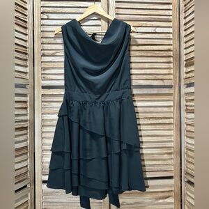 Twelve by Twelve Charcoal Gray Mini Dress with Asymmetrical Layers